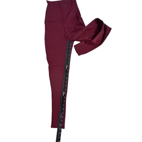 Balera Dancewear High-Waist Leggings Size IC (7/8) Burgundy Nylon Spandex NEW - Picture 9 of 10